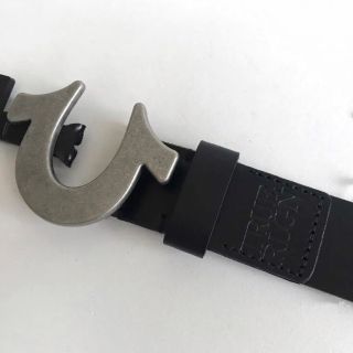 訳あり レア【新品】トゥルーレリジョン USA メンズ ベルト 32 黒 1