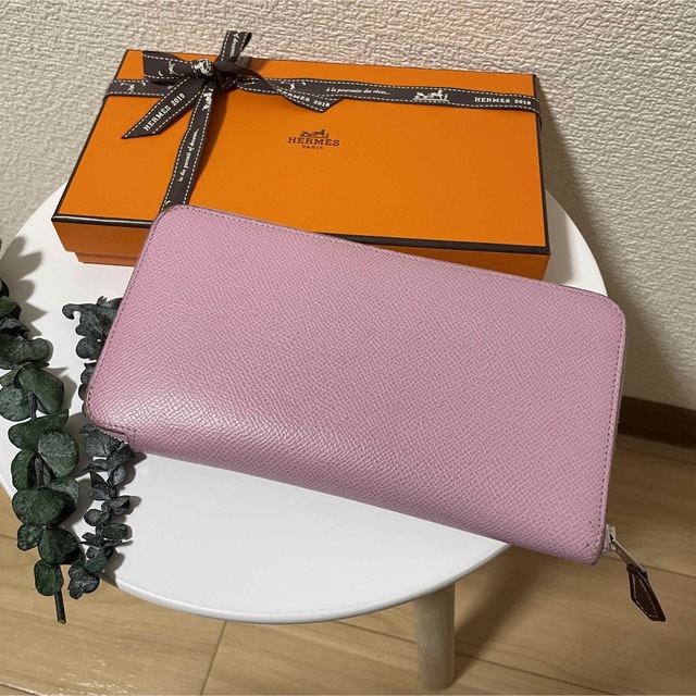 HERMES　アザップシルクインロング　長財布　モーヴシルベストル　赤道直下