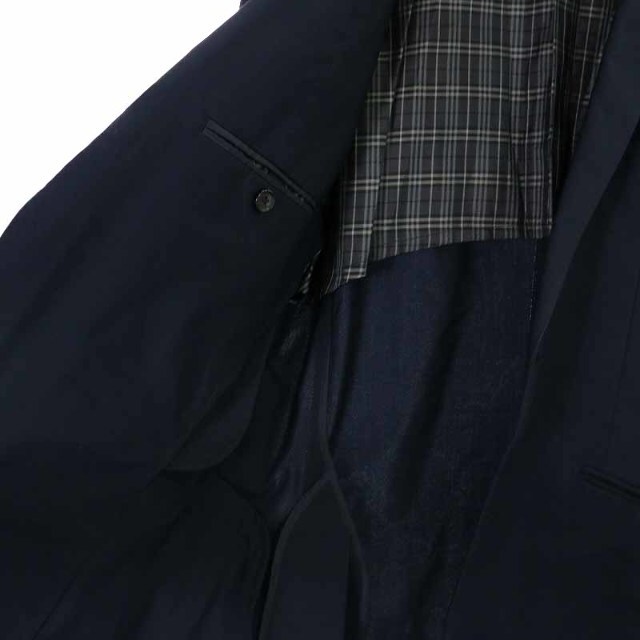 BURBERRY BLACK LABEL(バーバリーブラックレーベル)のバーバリーブラックレーベル スーツ セットアップ 上下 S ウエスト73 紺 メンズのスーツ(スーツジャケット)の商品写真