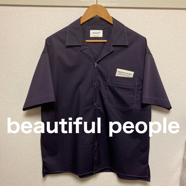 beautiful people コンパクトシャーティング ハーフスリーブシャツ