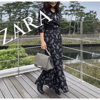 ザラ(ZARA)の美品　ZARA ザラ　ロングワンピース　ワンピース　シャツ　ペイズリー　人気(ロングワンピース/マキシワンピース)