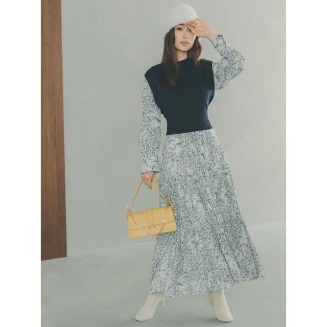 スナイデル ニットベストレイヤードワンピース ネイビー 00 【国内