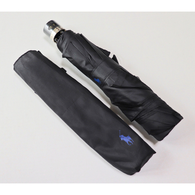 《ポロ ラルフローレン》新品 特大・ラージサイズ 折りたたみ傘 雨傘 黒