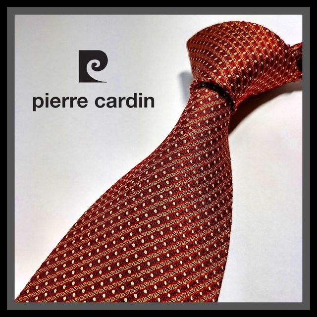 pierre cardin(ピエールカルダン)の85【pierre cardin】ピエールカルダン ネクタイ  赤×茶 メンズのファッション小物(ネクタイ)の商品写真