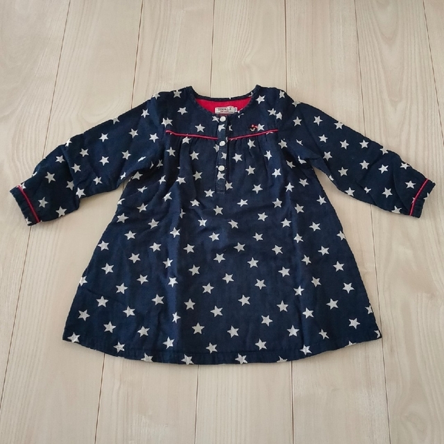 DOUBLE.B(ダブルビー)のダブルB   星柄ワンピース　110cm キッズ/ベビー/マタニティのキッズ服女の子用(90cm~)(ワンピース)の商品写真