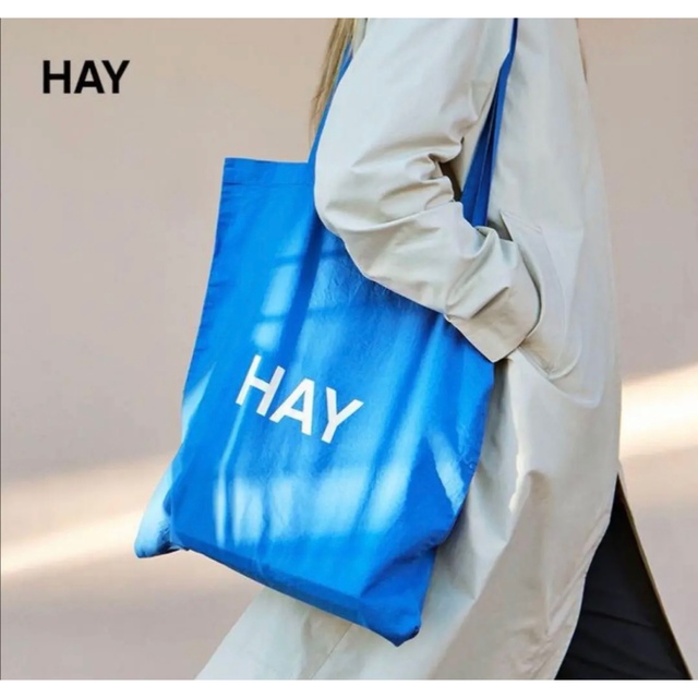 HAY★ヘイ★エコバック★トートバック★ブルー レディースのバッグ(トートバッグ)の商品写真