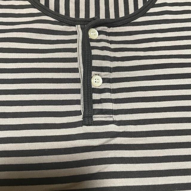 The DUFFER of ST.GEORGE(ザダファーオブセントジョージ)のDUFFER ダファー ヘンリーネック Tシャツ/カットソー ボーダー 刺繍 メンズのトップス(Tシャツ/カットソー(半袖/袖なし))の商品写真