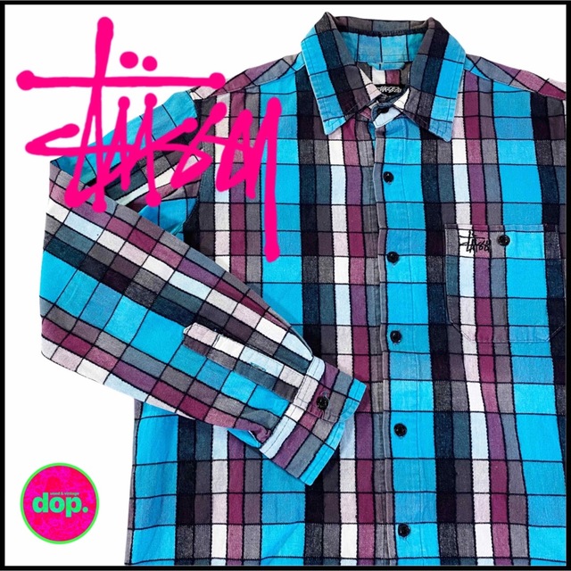 STUSSY(ステューシー)の▼ STUSSY Authentic blue  shirt ▼ メンズのトップス(Tシャツ/カットソー(七分/長袖))の商品写真