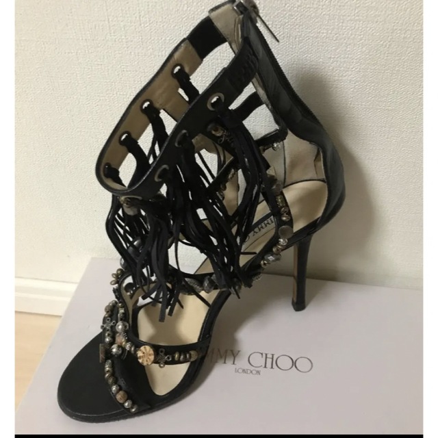 JIMMY CHOO ジミーチュウ レザー ストラップ フリンジ