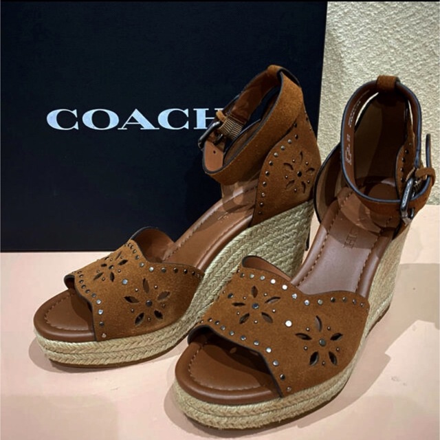 COACH - COACHウェッジソールサンダル ブラウン サイズ7の通販 by ロン