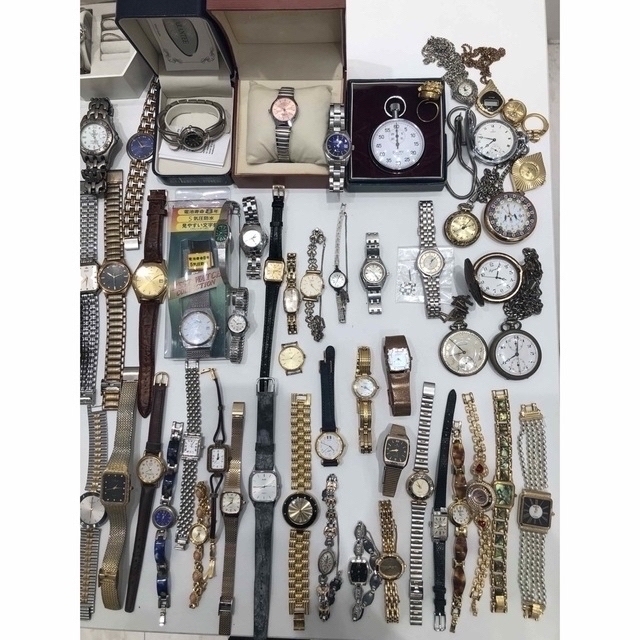 ◆時計　まとめ70本以上！不動　稼働あり　シチズン　セイコー　ブランド時計多数！