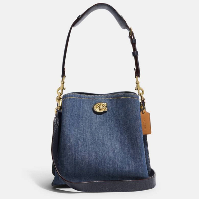 COACH - 【coach】ソリッド デニム Willow バケット ハンドバッグ