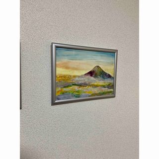 開運絵画 金運アップ 金運 風水 富士山 金富士 赤富士 商売繁盛 水彩画