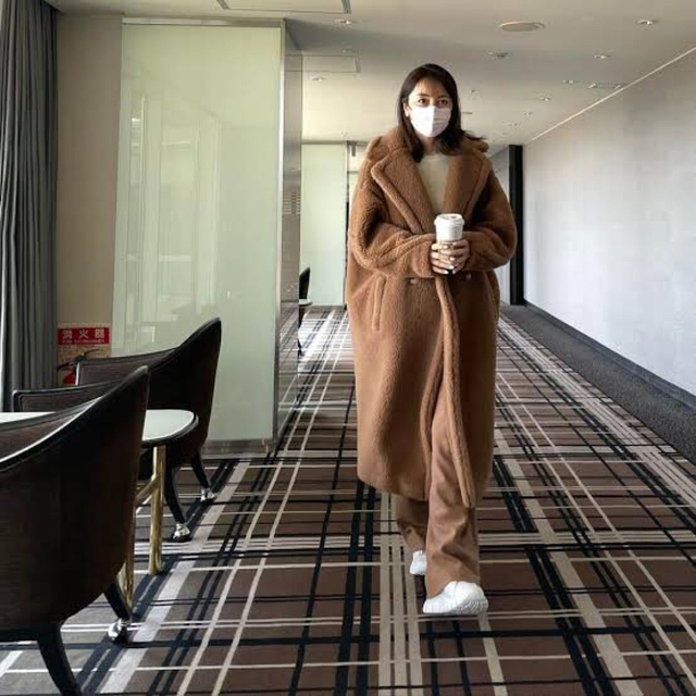 max mara テディベア キャメル L ほつれ有 マックスマーラ 国内正規品