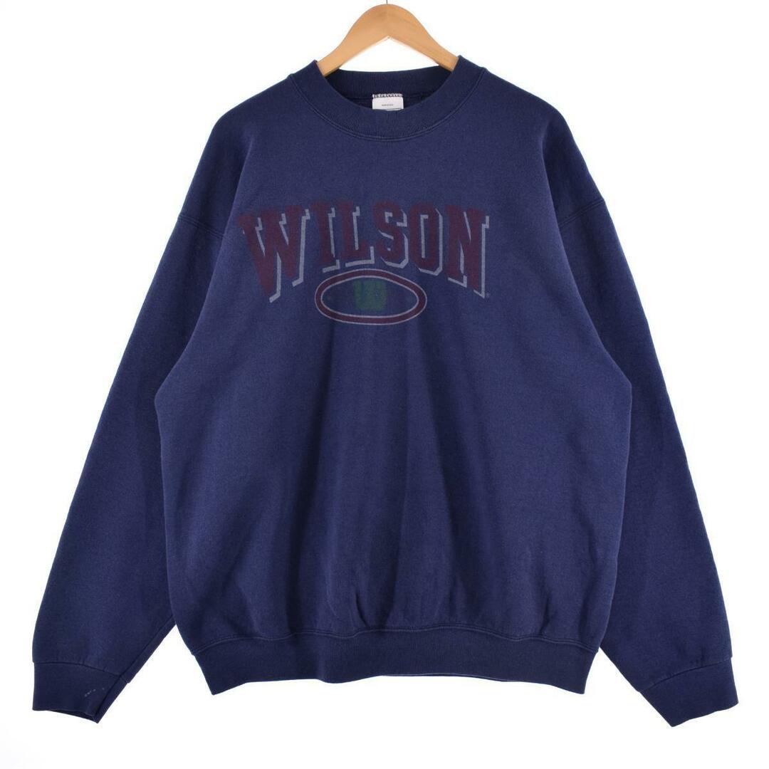 90年代 ウィルソン WILSON プリントスウェットシャツ トレーナー USA製 メンズXXL ヴィンテージ /eaa305708