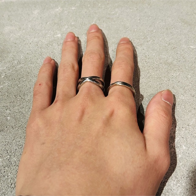 4℃ シルバー925 ツイストプレーンリング/ジュエリー 指輪 メンズのアクセサリー(リング(指輪))の商品写真