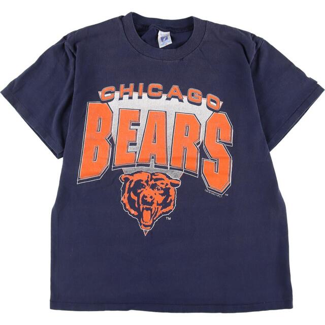 90年代 LOGO7 NFL CHICAGO BEARS シカゴベアーズ スポーツプリントTシャツ USA製 メンズL ヴィンテージ /eaa322404