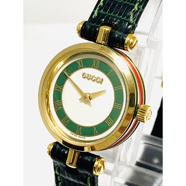 美品! GUCCI グッチ 純正ベルト 電池新品交換済み レディース腕時計