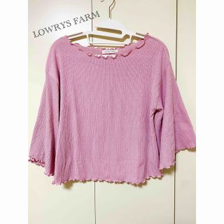 ローリーズファーム(LOWRYS FARM)のLOWRYS FARM ピンクフリルトップス　レディース(カットソー(長袖/七分))