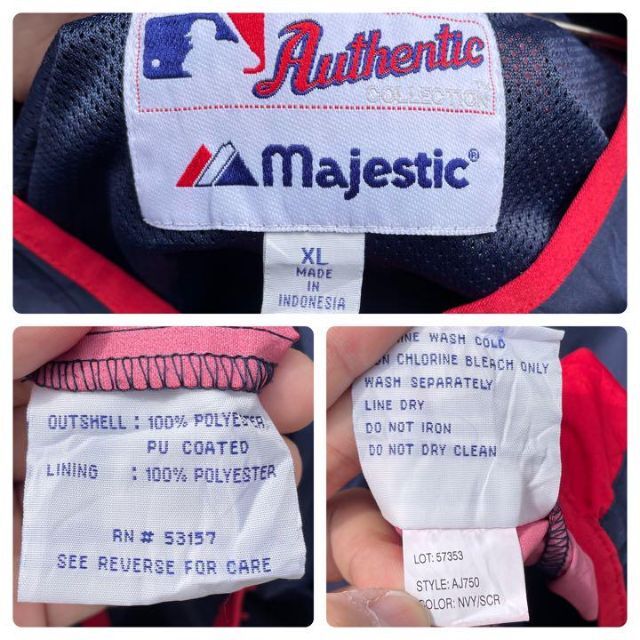 Majestic × MLB M.ツインズ XL ビッグサイズ プルジャケット