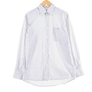 ラコステ(LACOSTE)の古着 ラコステ LACOSTE フランス企画 マルチストライプ 長袖 ボタンダウンストライプシャツ 42 メンズM /eaa323242(シャツ)