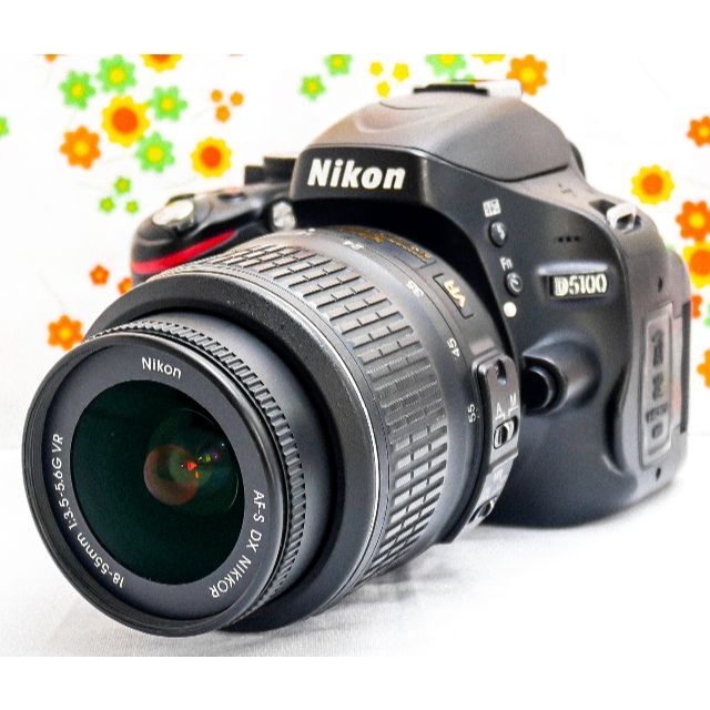 ニコン Nikon D5100☆スマホに送れる!☆一眼レフ☆付属品多数! 減額