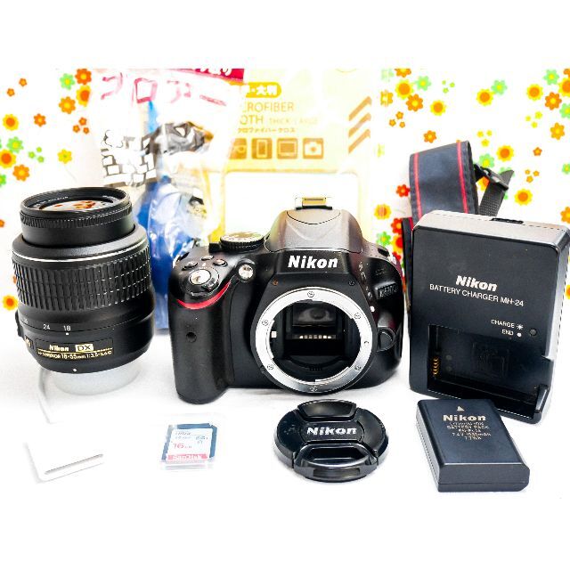 シルバーピーチ ニコン Nikon D5100☆スマホに送れる!☆一眼レフ