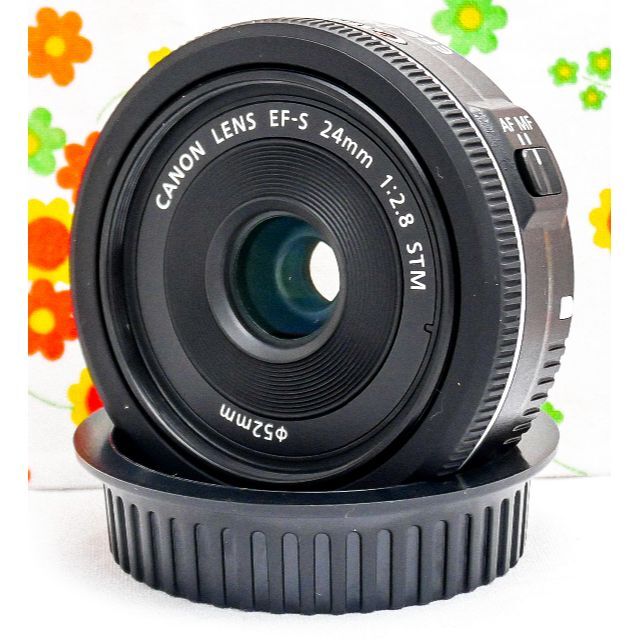 美品 Canon EF-S 24mm F2.8 STM☆軽量薄型パンケーキレンズ 【公式