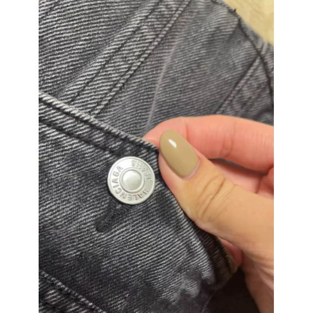 純正販売済み バレンシアガ ウォッシュデニムジャケット バックロゴ S