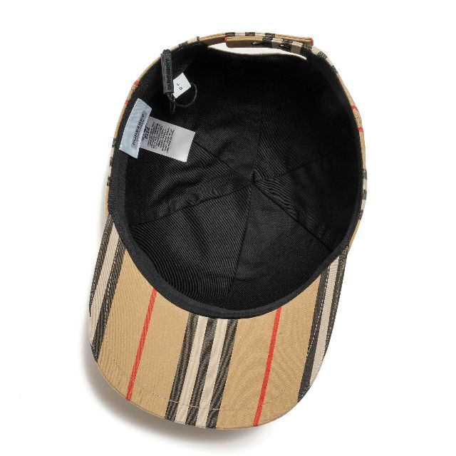 新品 BURBERRY モノグラムモチーフ アイコンストライプ キャップ M