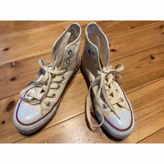 オールスター(ALL STAR（CONVERSE）)の【中古】コンバースオールスター　ハイカット　ホワイト　22センチ(スニーカー)