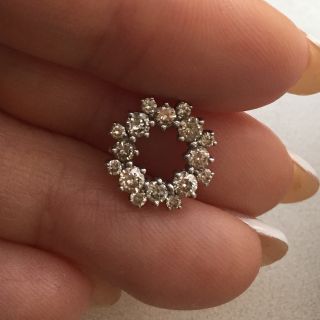 18K WG  ダイヤモンド0.6ct サークル  デザイン ネックレストップ