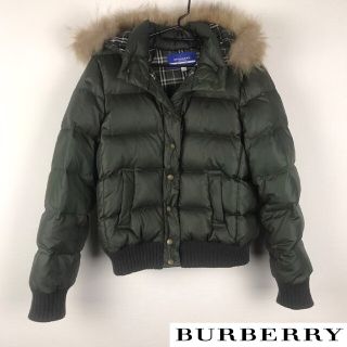 バーバリーブルーレーベル(BURBERRY BLUE LABEL)の美品 BURBERRY BLUE LABEL ダウンジャケット カーキ(ダウンジャケット)