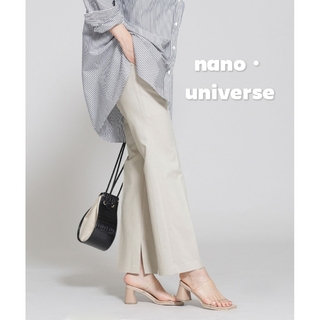 ナノユニバース(nano・universe)の【新品未使用】 ナノ・ユニバース　センタータックセミフレアパンツ(カジュアルパンツ)