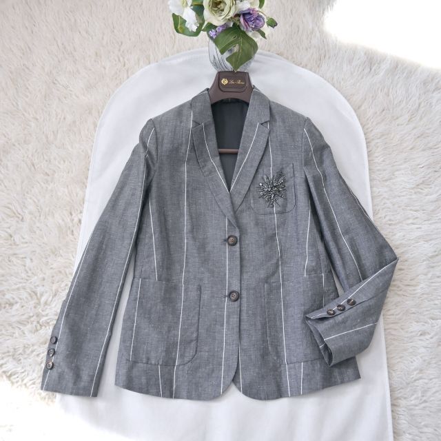 ☆BRUNELLO CUCINELLI☆極美品☆モニーレ刺繍☆ハンサムジャケット-