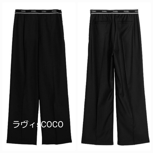 Ameri VINTAGE(アメリヴィンテージ)のAmeriVINTAGE新作完売LOGO TAPE STRAIGHT PANTS レディースのパンツ(カジュアルパンツ)の商品写真