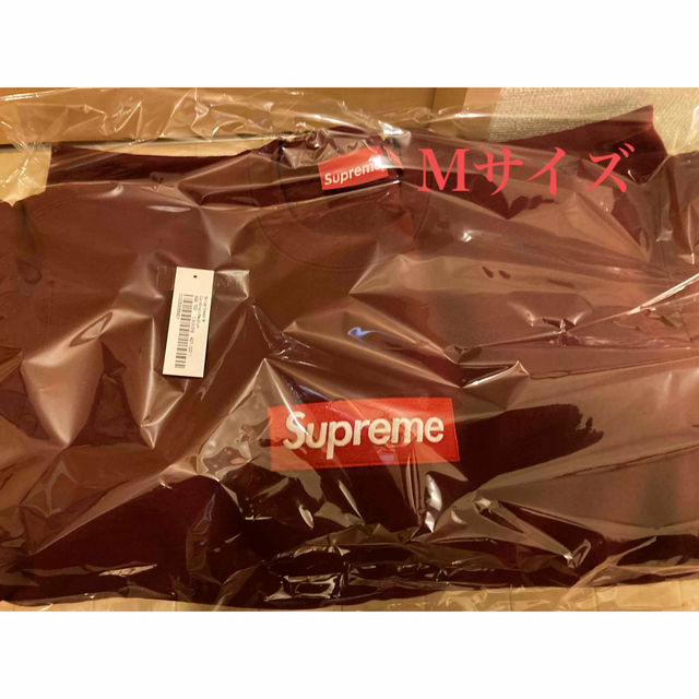 【Mサイズ】supreme box logo crewneck cardinal