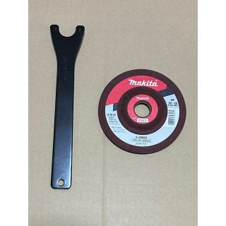 マキタ(Makita)のマキタディスクグラインダー・サンダー用純正ロックナットレンチ金属用ディスクセット(工具)