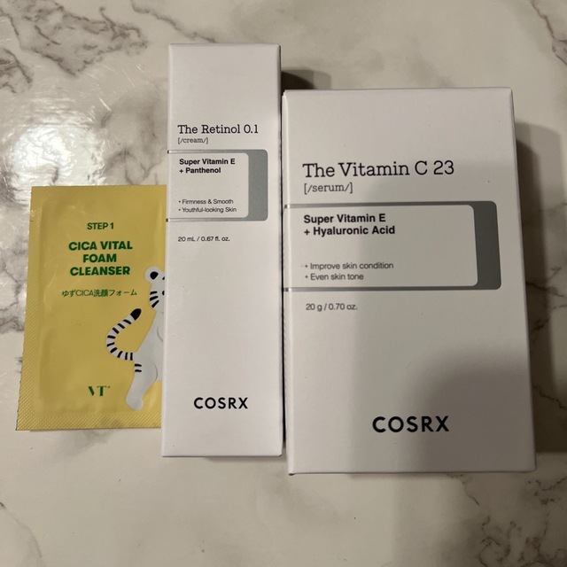 cosrx　ビタミンC23セラム　レチノールクリーム　新品　セット コスメ/美容のスキンケア/基礎化粧品(美容液)の商品写真