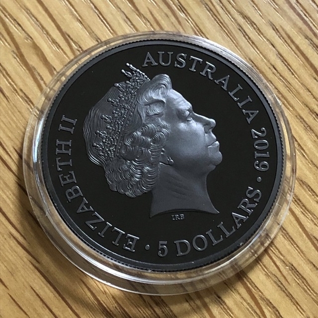 【黒い銀貨】ヒメフクロウインコ オーストラリア銀貨 2019 エンタメ/ホビーの美術品/アンティーク(貨幣)の商品写真