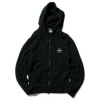 エフシーアールビー(F.C.R.B.)のFCRB PILE ZIP UP HOODIE Mサイズ ブラック(パーカー)