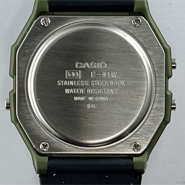 CASIO(カシオ)の郵送 新品 CASIO F-91W グリーン クォーツクロノグラフ メンズの時計(腕時計(デジタル))の商品写真