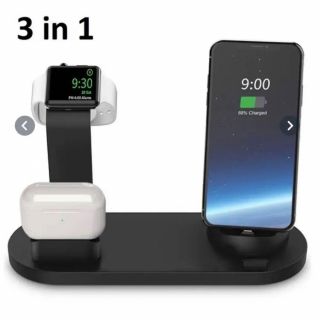 充電スタンド 3in1充電器ワイヤレス充電器 Applewatch iPhone(バッテリー/充電器)