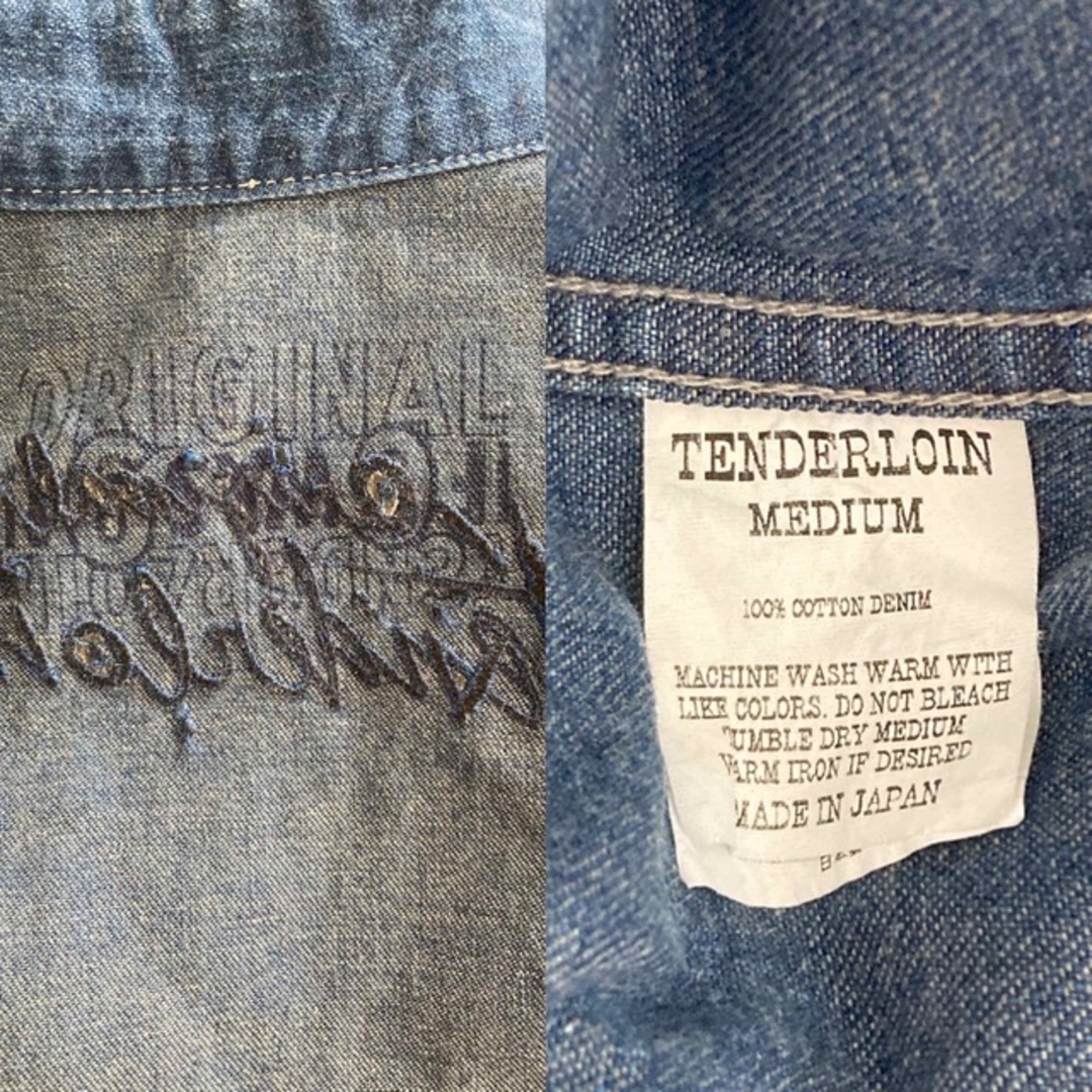 22SS テンダーロイン DENIM SHT SNAP BUTTON WASH