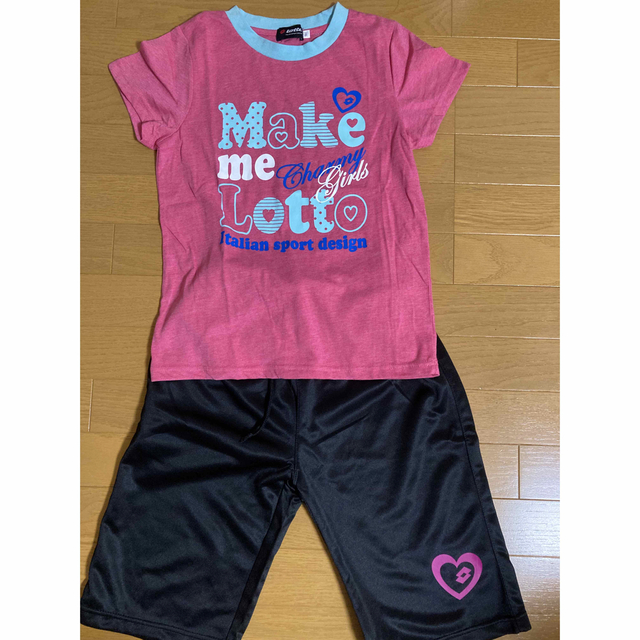 lotto(ロット)のTシャツセットアップ キッズ/ベビー/マタニティのキッズ服女の子用(90cm~)(Tシャツ/カットソー)の商品写真