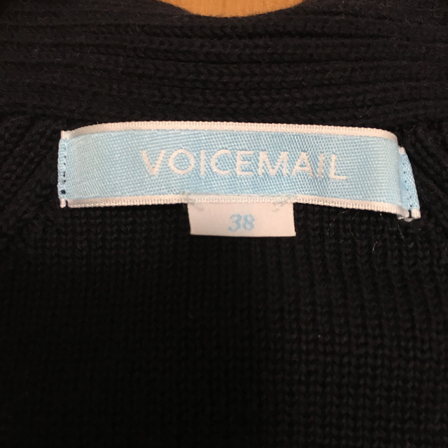 VOICEMAIL(ヴォイスメール)のVOICE MAIL ☆ コットン　長袖ニット 紺　ネイビー レディースのトップス(ニット/セーター)の商品写真