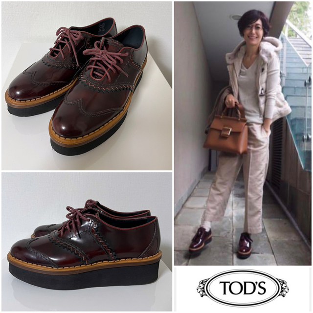 美品】TOD´S⭐ トッズ レースアップシューズ 厚底-