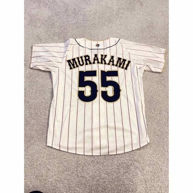 MIZUNO(ミズノ)の村上宗隆 WBC 2023レプリカユニフォーム(刺繍)ホーム スポーツ/アウトドアの野球(記念品/関連グッズ)の商品写真