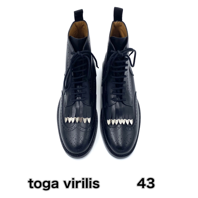 43 TOGA VIRILIS トーガ ビリリース ブーツ ブラック レザー