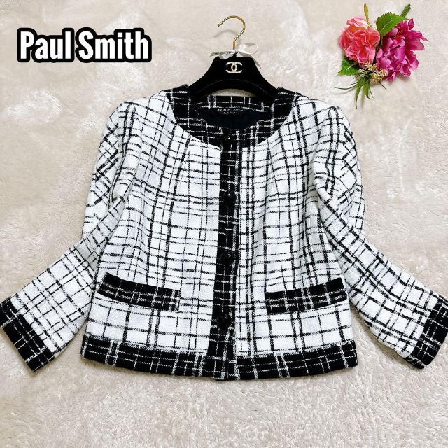 希少】Paul Smith Black Labelノーカラージャケット LL 2022特集 7316